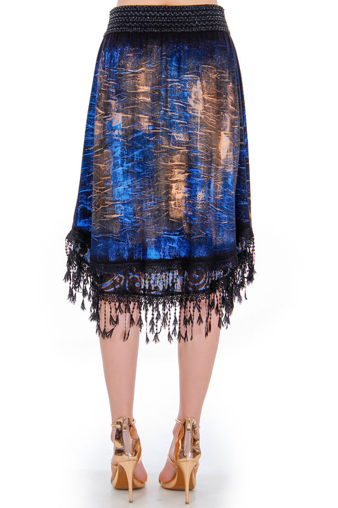 Fusta jerse pictata freeshipping - Liza Panait Online Boutique